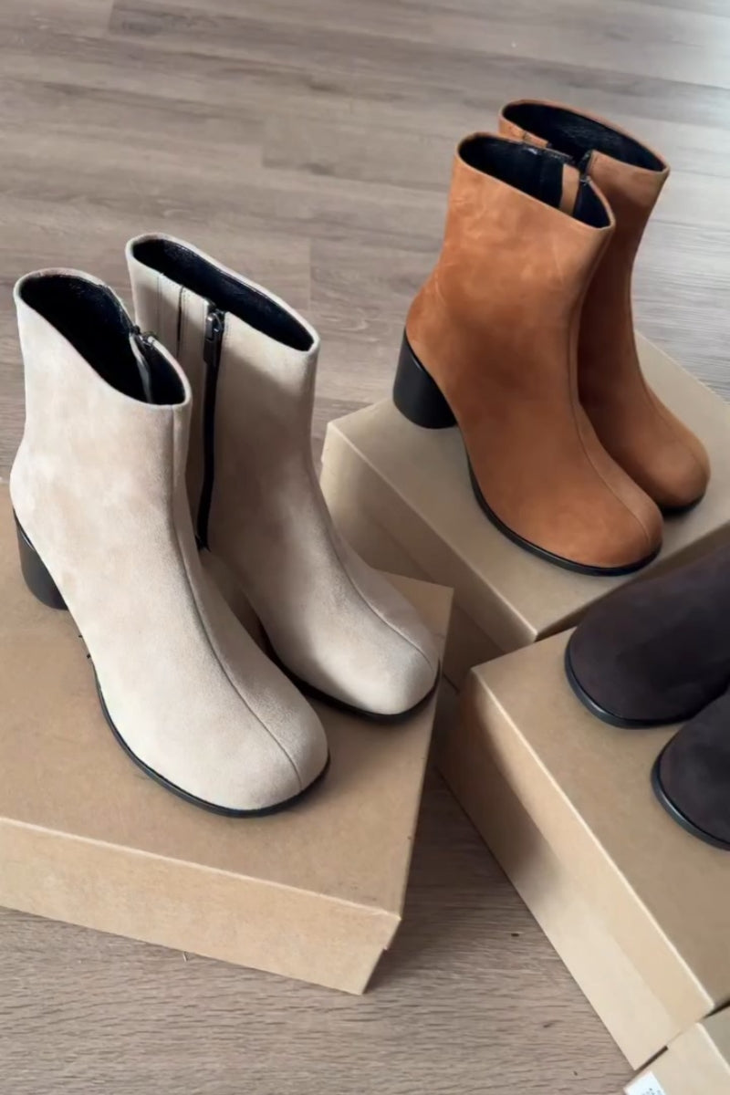 Ankle Boots With Block Heel