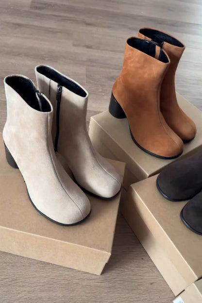 Ankle Boots With Block Heel