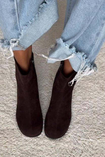 Ankle Boots With Block Heel