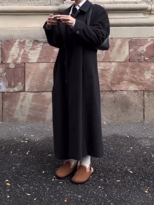 Brown Shearling-Lined Mules