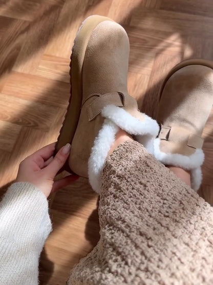 Faux-Fur Lined Suede Boots
