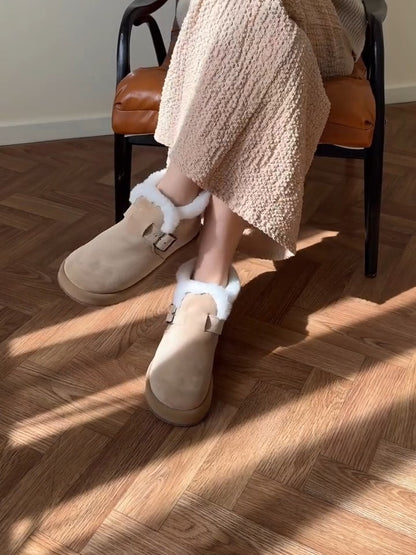 Faux-Fur Lined Suede Boots