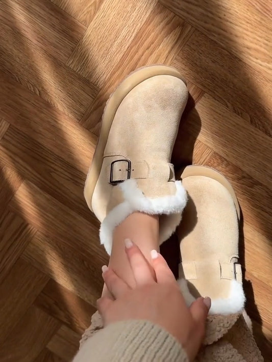 Faux-Fur Lined Suede Boots