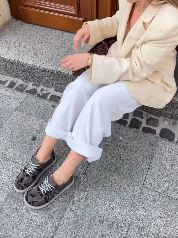 Camouflage Print Platform Sneakers