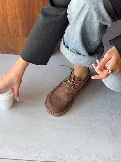 Brown Leather Derby Shoes
