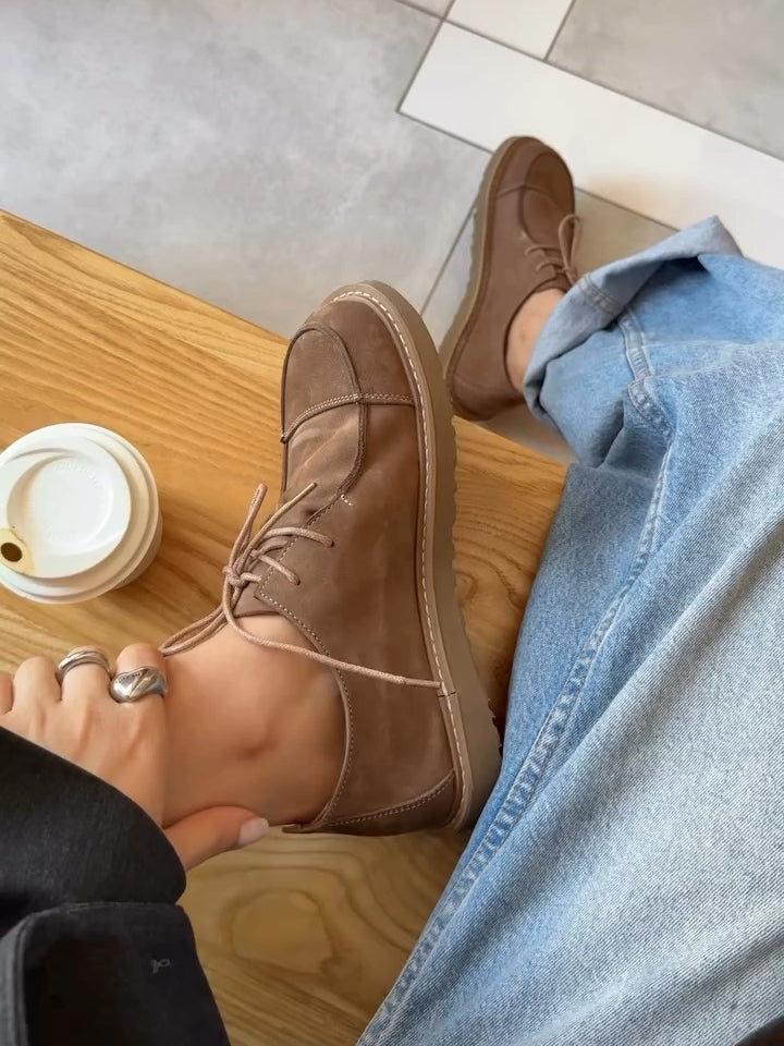 Brown Leather Derby Shoes