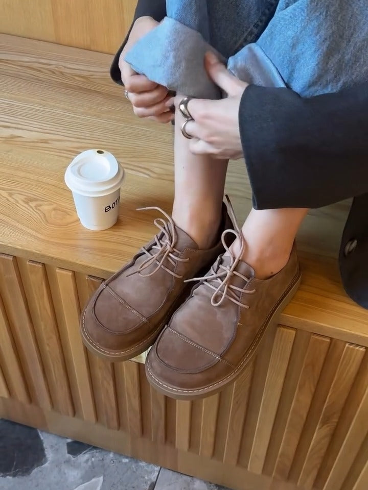 Brown Leather Derby Shoes