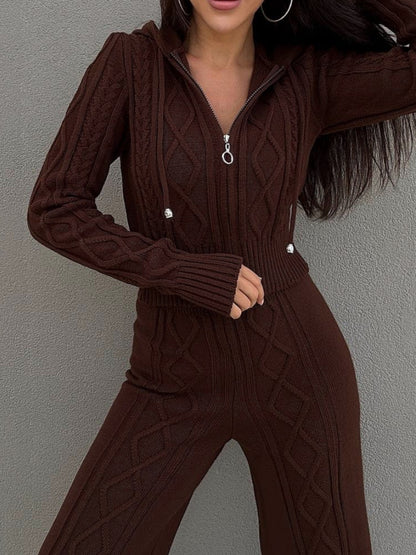 Knit Cable Two Pieces Set