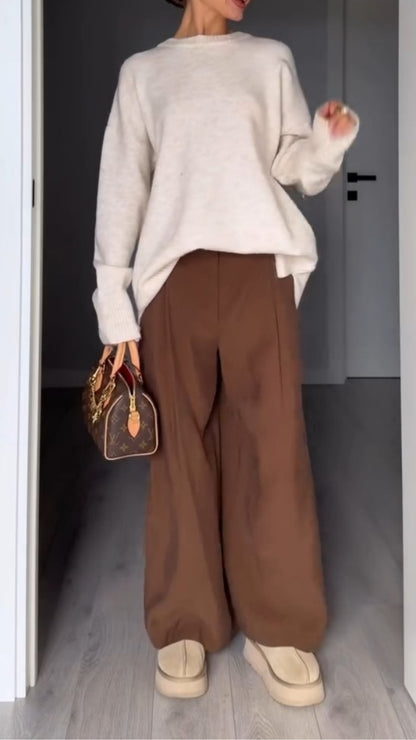 Oversized Charcoal Knit Sweater