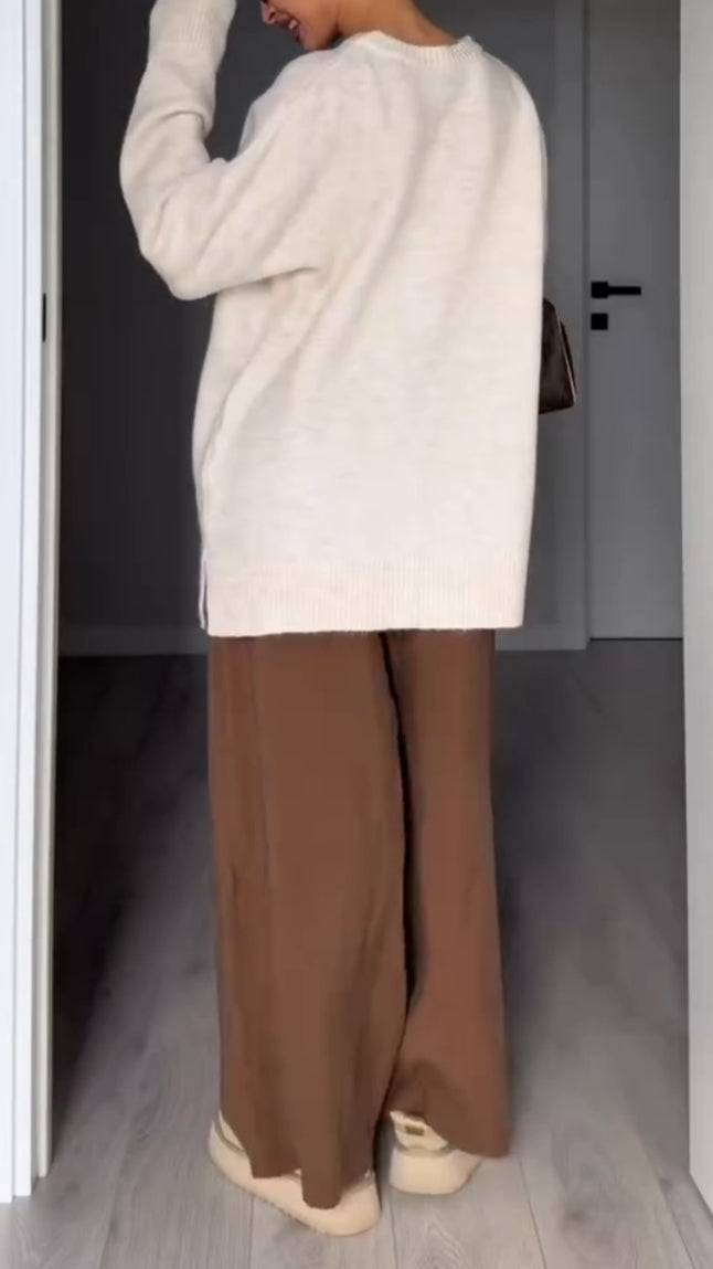 Oversized Charcoal Knit Sweater