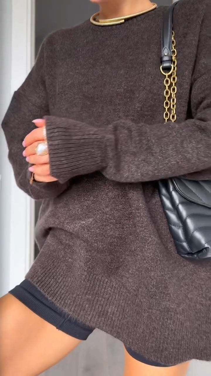 Oversized Charcoal Knit Sweater