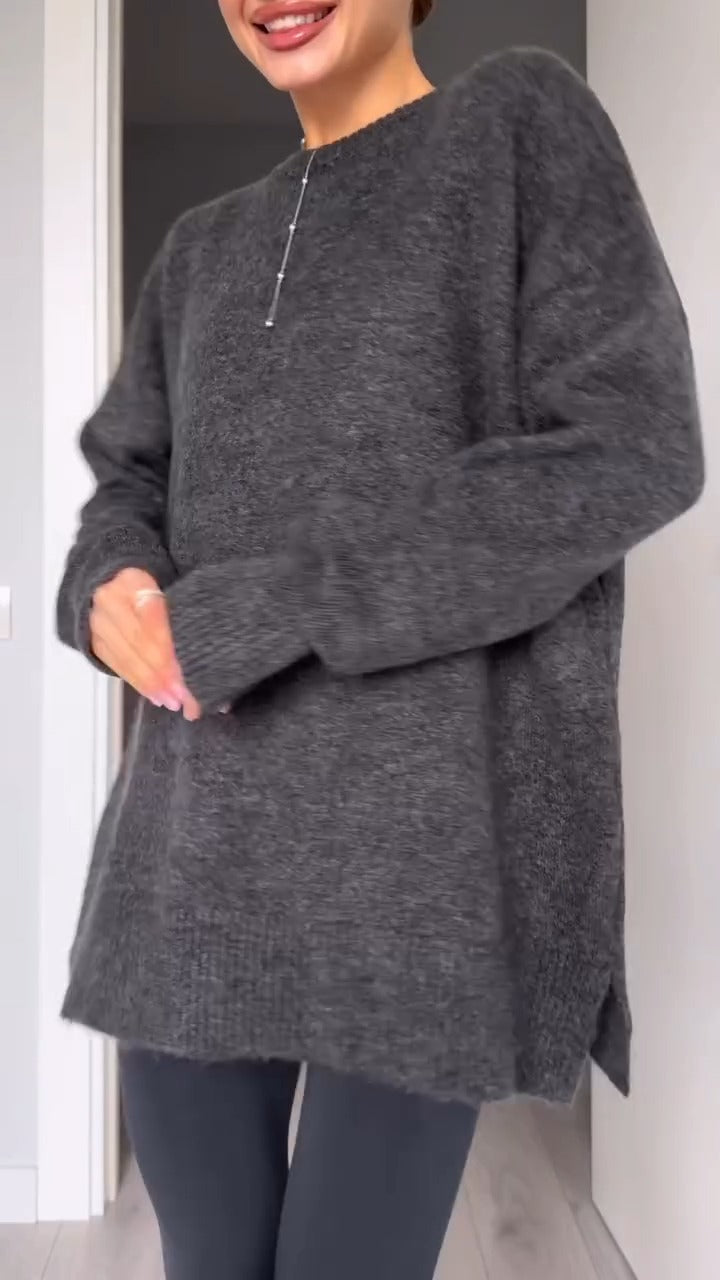 Oversized Charcoal Knit Sweater