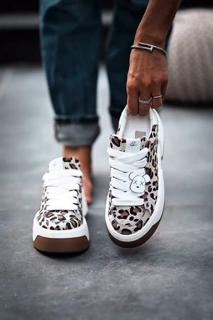 Leopard Print Platform Sneakers