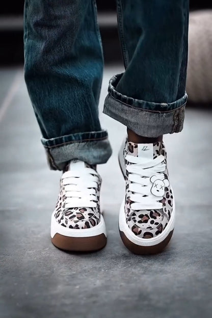 Leopard Print Platform Sneakers