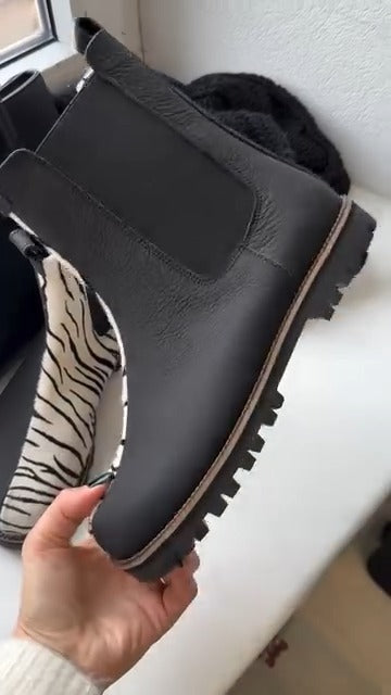 Zebra Print Ankle Boots