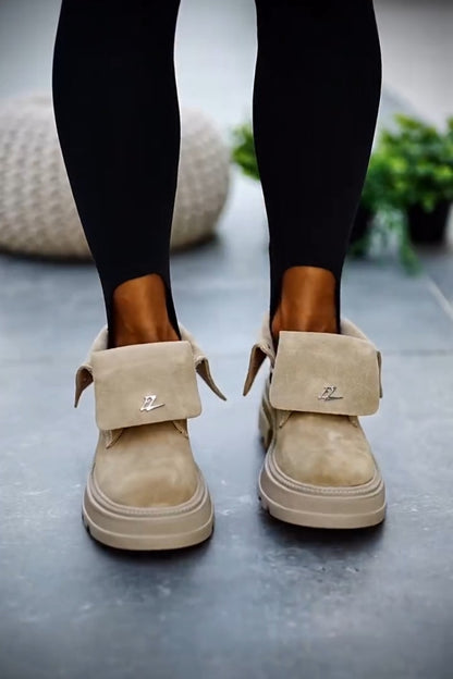 Velcro-Front Ankle Boots