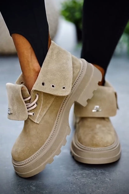 Velcro-Front Ankle Boots