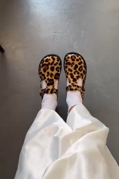 Leopard Print Mary Janes