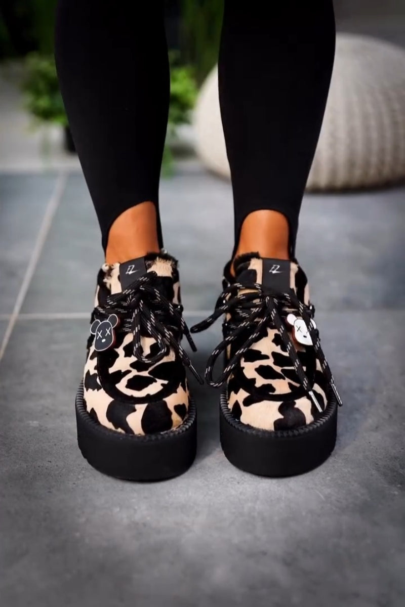 Leopard Print Platform Sneakers