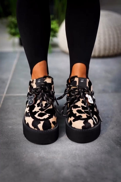 Leopard Print Platform Sneakers