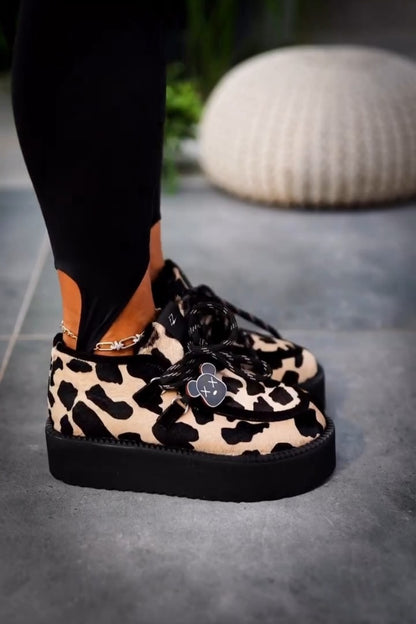 Leopard Print Platform Sneakers