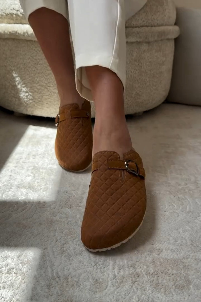 Light Blue Quilted Mary Janes