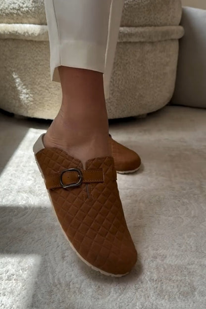 Light Blue Quilted Mary Janes