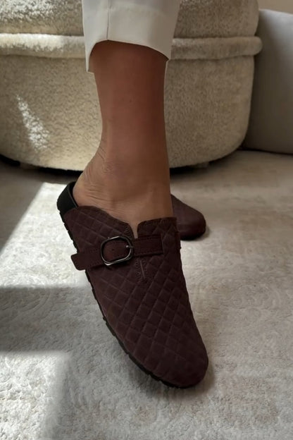 Light Blue Quilted Mary Janes