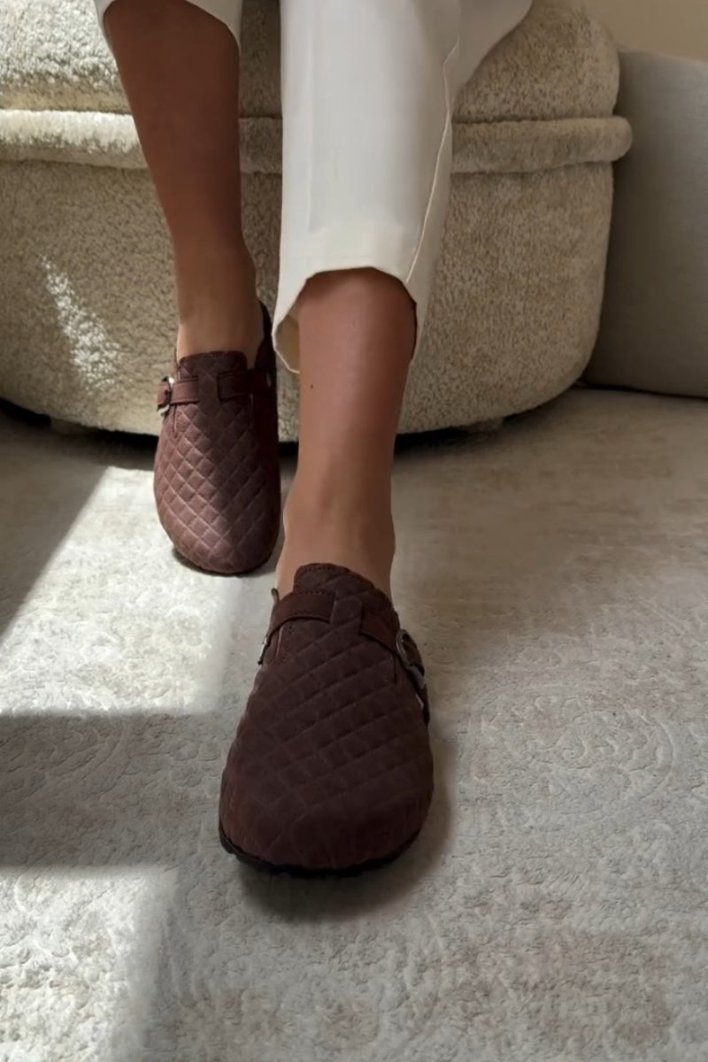 Light Blue Quilted Mary Janes