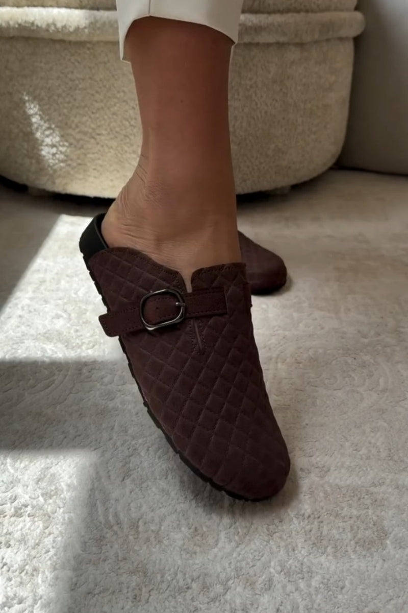 Light Blue Quilted Mary Janes