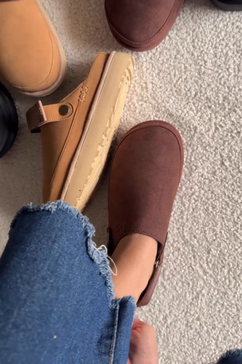 Brown Strapped Ring-Detail Derby Boots