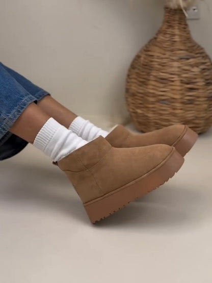 Powder Blue Shearling-Linish Boots