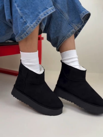 Powder Blue Shearling-Linish Boots