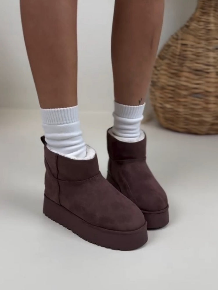 Powder Blue Shearling-Linish Boots