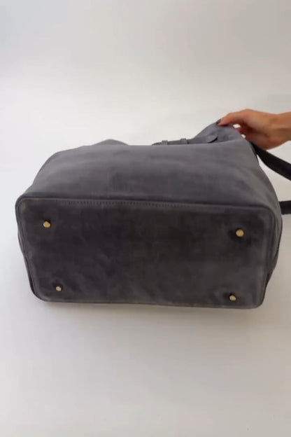 Modern Suede Shoulder Bag