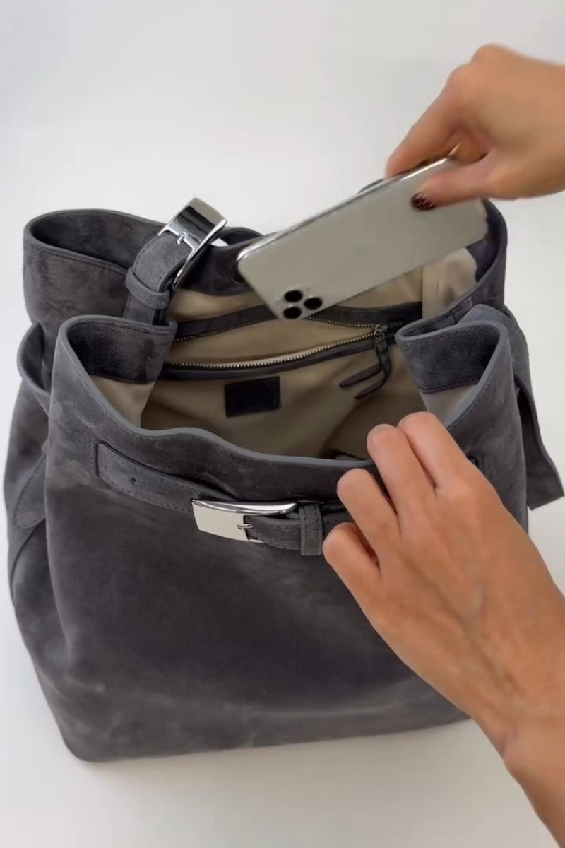 Modern Suede Shoulder Bag