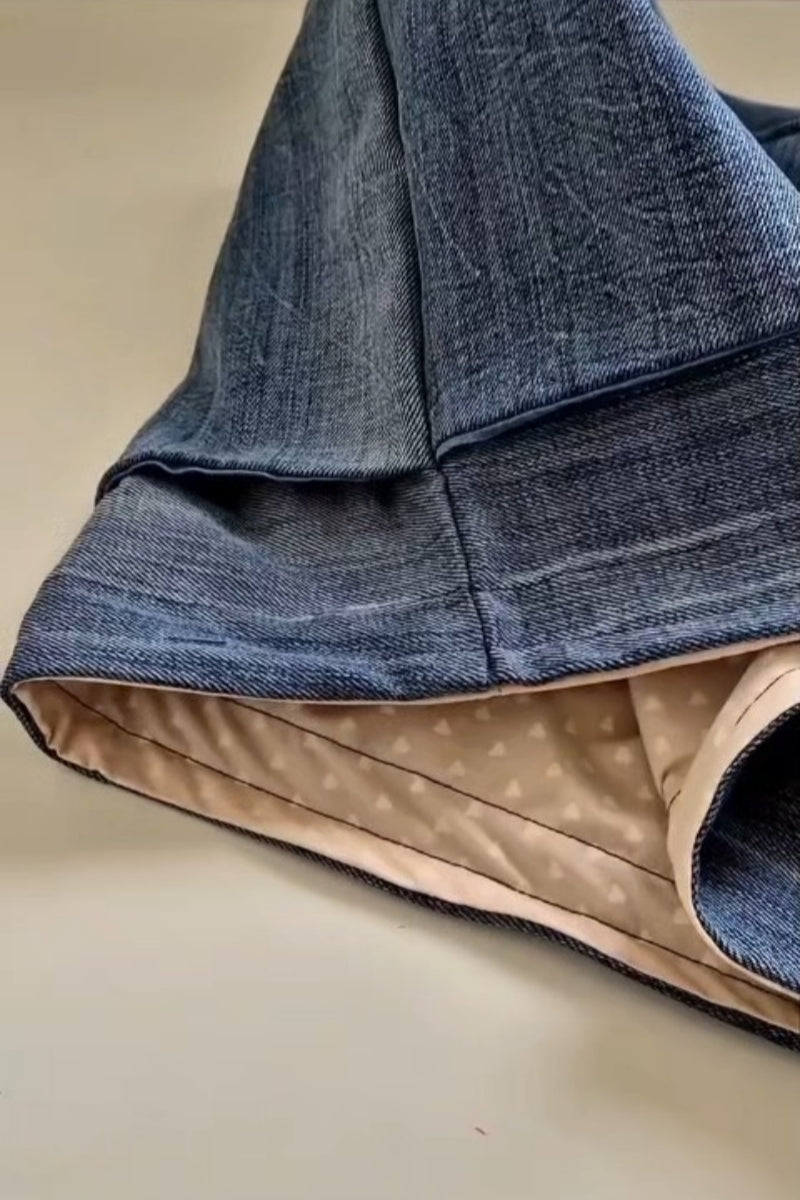 Denim Drawstring Shoulder Bag