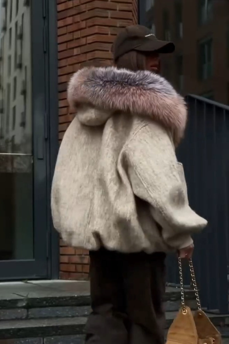 Oversized Fur Coat With Luxurious Hood
