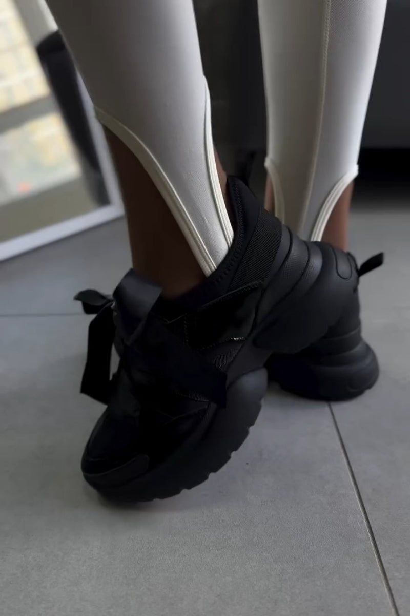 Platform Sneakers With Ribbon LacesPlatform Sneakers With Ribbon Laces