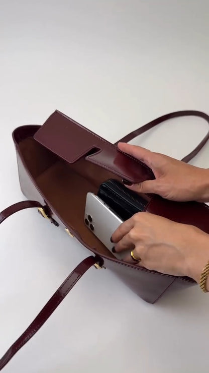 Structured Satchel Bag