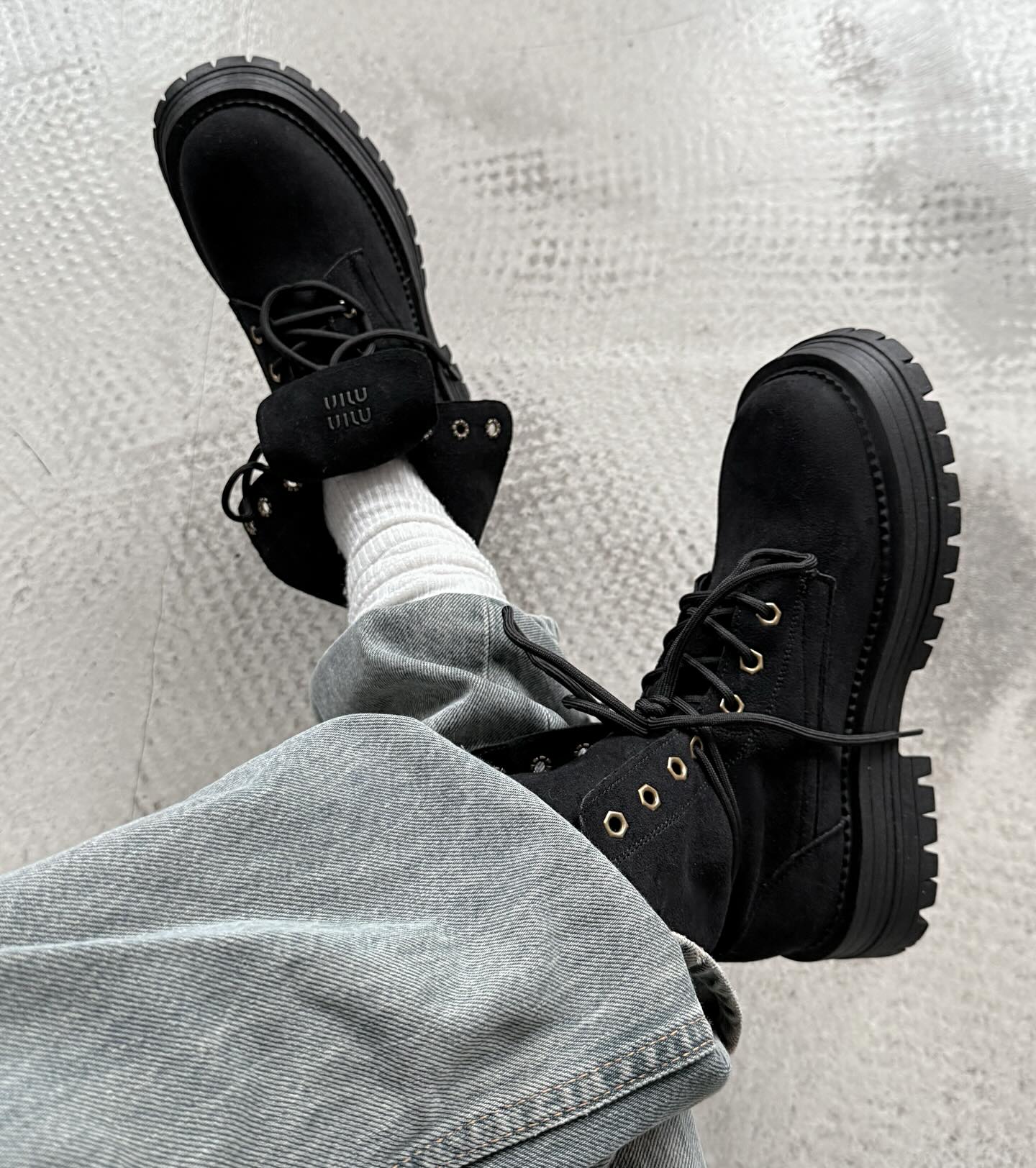 Suede Boots With Cushioned Fold-Over Collar