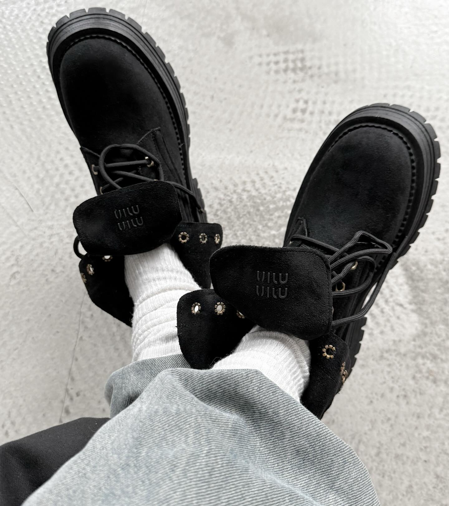 Suede Boots With Cushioned Fold-Over Collar