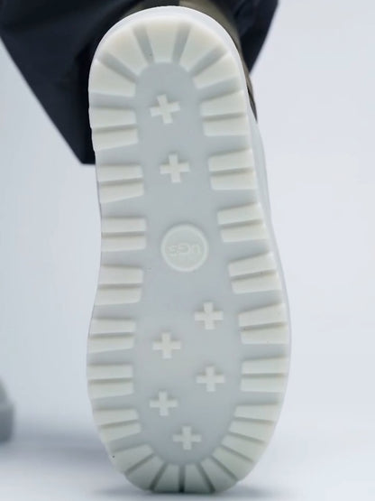 Olive Nubuck Boots With Foam Platform Sole