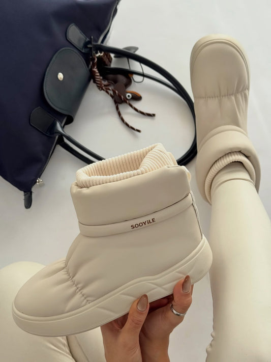 Padded Sock Boot With Thick Platform Sole