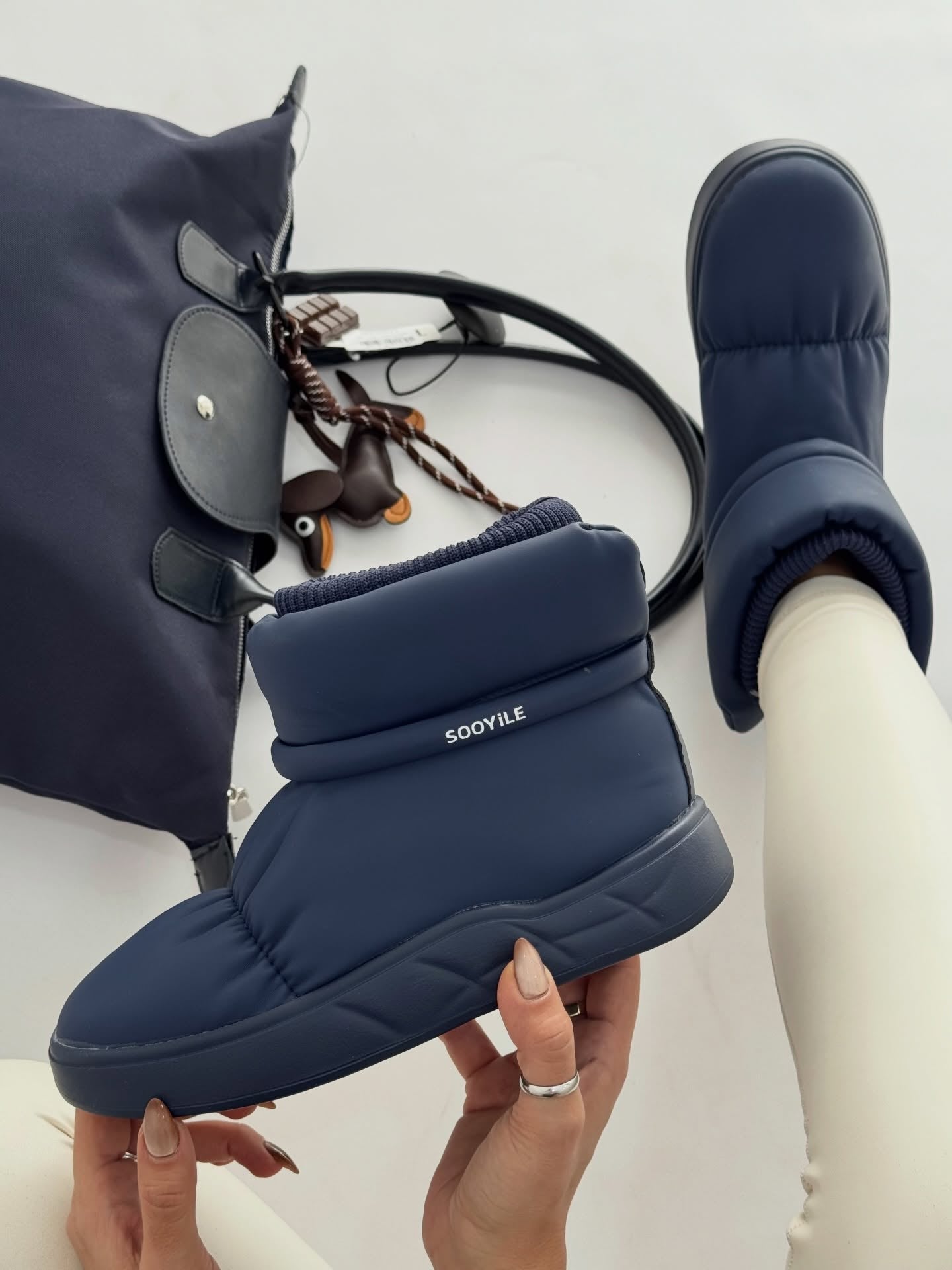 Padded Sock Boot With Thick Platform Sole