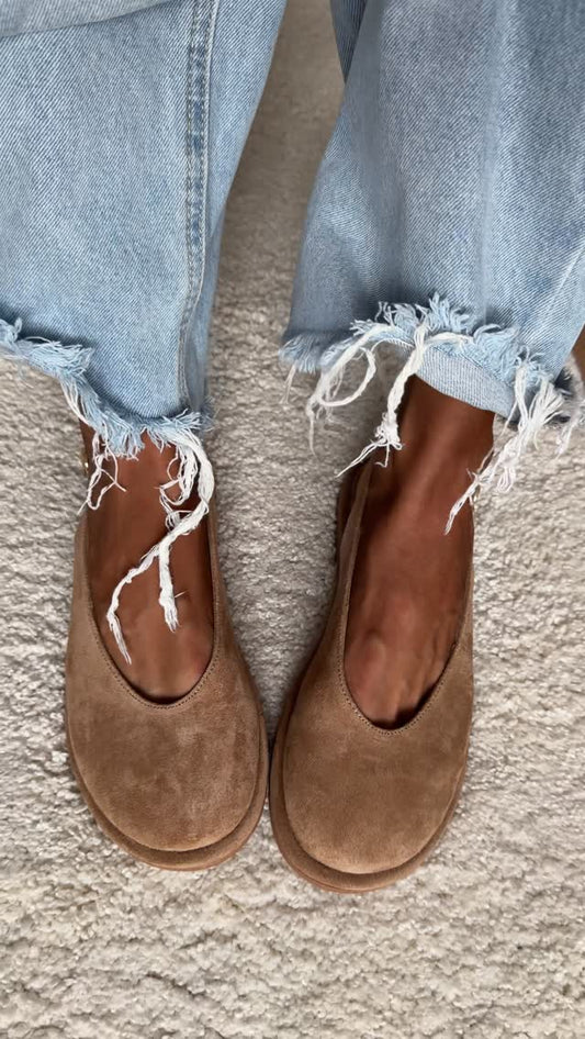 Slingback Suede Heels With Minimalist Design