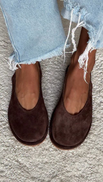 Slingback Suede Heels With Minimalist Design