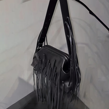 PU Large Tassel Shoulder Bag