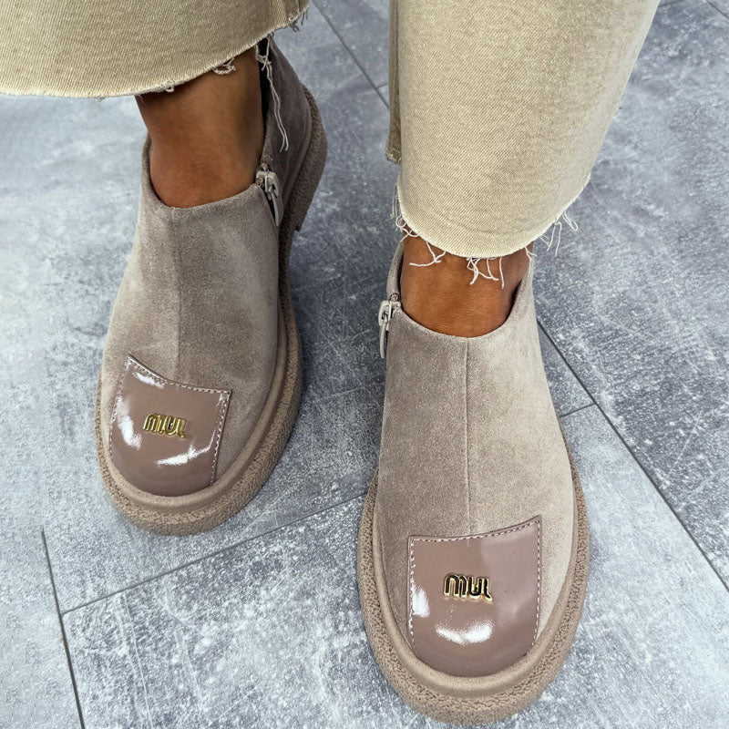 Comfortable Side Zip Flats