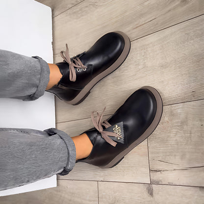 Round Soft Bottom Zip Ankle Boots